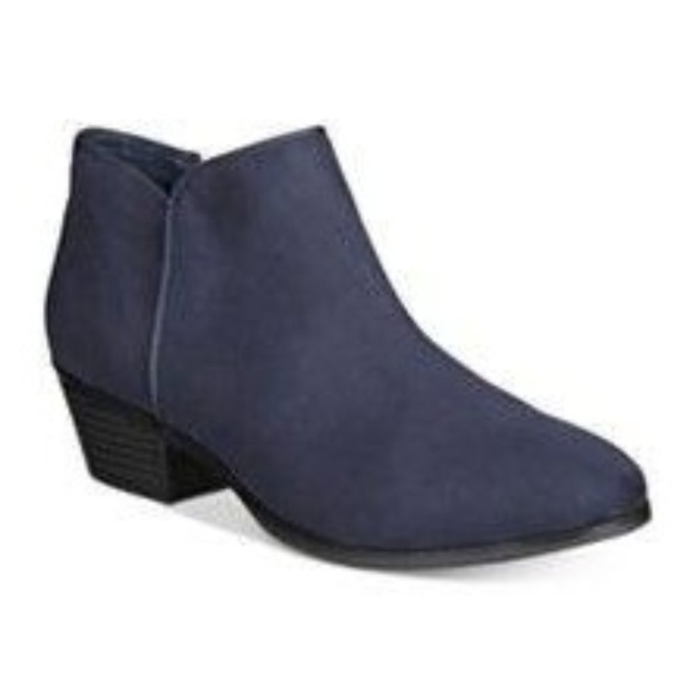 NWT Style & Co Wileyy Ankle Booties Size 6 Navy - Picture 1 of 7